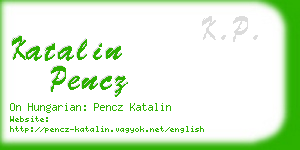 katalin pencz business card